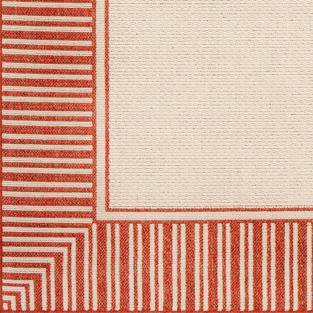 Surya Alfresco 7&#39;3&quot; Round Rust and Beige Indoor/Outdoor Area Rug, , large