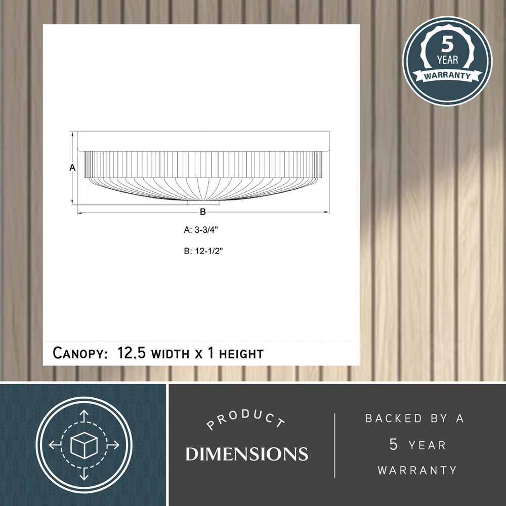 Vaxcel Preston 1-Light Flush Mount in Matte Black, , large