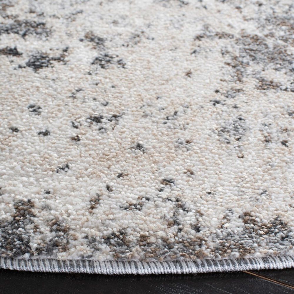 Safavieh Aston  6&#39;7&quot; Round Ivory and Grey Area Rug, , large