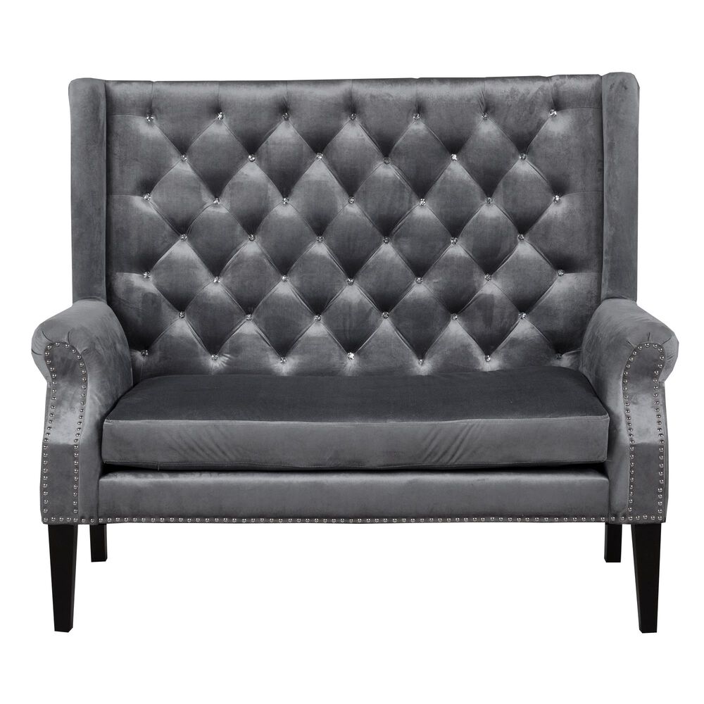 Claremont Odina Loveseat in Gray Velvet, , large
