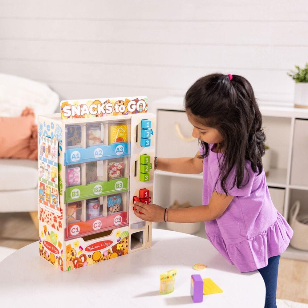 Melissa &amp; Doug Wooden Vending Machine Toy Set in Multicolor, , large
