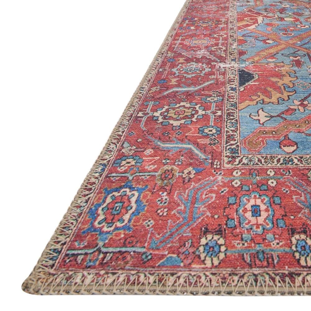 Loloi Loren LQ-10 5&#39; x 7&#39;6&quot; Blue and Red Area Rug, , large