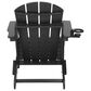 Hearth and Haven 34" Outdoor Folding Adirondack Chair with Cup Holder in Black, , large