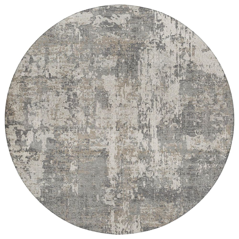 Dalyn Rug Company Kochi KC7 Gray 8" Round Area Rug, , large