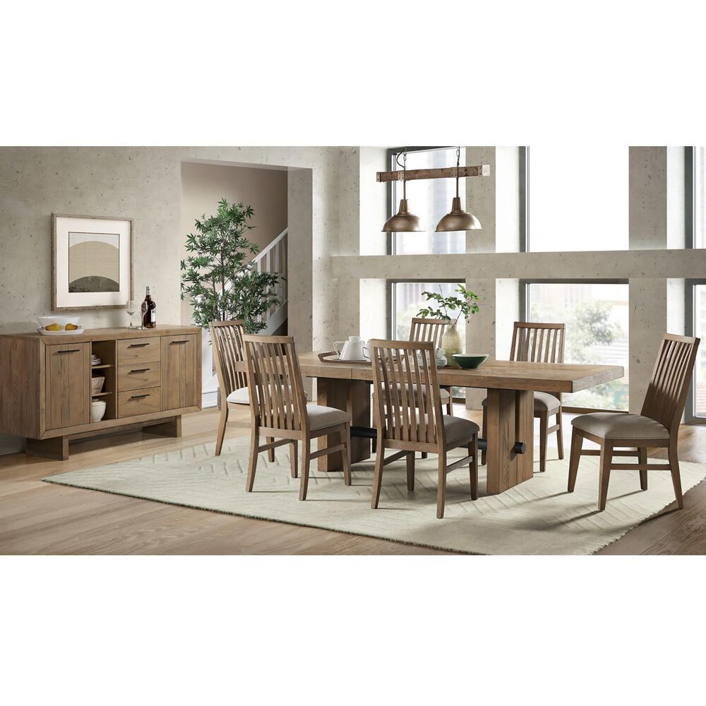 Hawthorne Furniture Landmark 42 X 76-96&quot; Trestle Table in Weathered Oak, , large