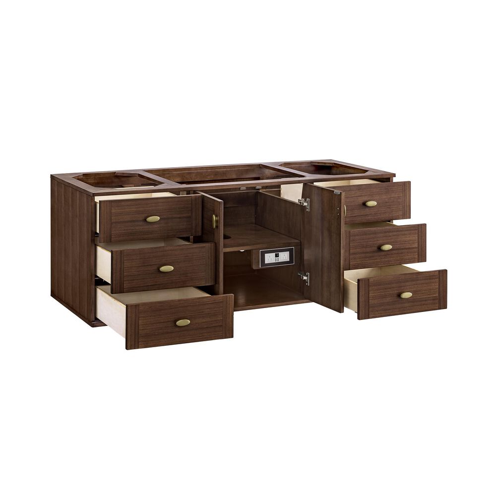 James Martin Amberly 60&quot; Single Bathroom Vanity in Mid-Century Walnut, , large