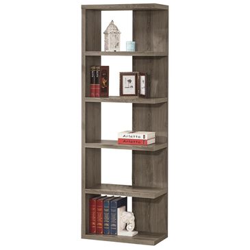 Pacific Landing 5-Shelf Bookcase in Dark Grey, , large