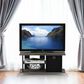 HOMLUX 31.5" Entertainment Center TV Stand with Bin Drawers in French Oak Grey and Black, , large