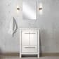 Lexora Home Lafarre 24" Single Bathroom Vanity in Rustic Acacia with 2 cm White Cultured Marble Top, Rectangular Sink and 18" Mirror, , large