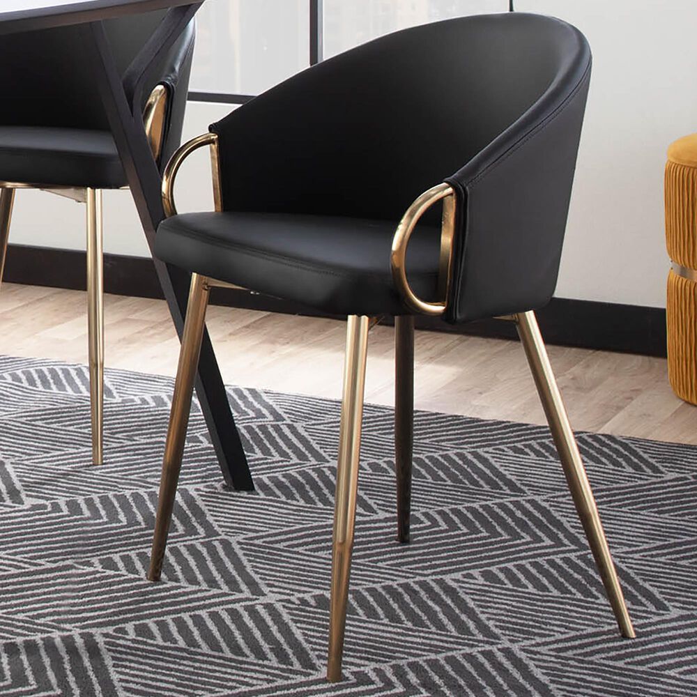 Lumisource Claire Chair in Black/Gold, , large