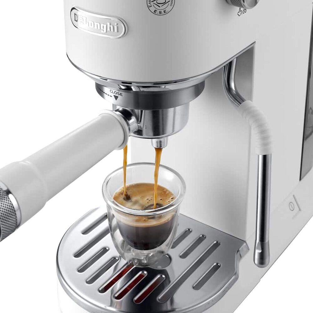 DeLonghi Dedica Duo 35 Oz Espresso Machine with Cold Brew in Vanilla, , large