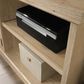 Sauder Aspen Post Credenza Desk with Hutch in Prime Oak, , large