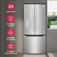 Frigidaire Gallery 20 Cu. Ft. Standard-Depth French Door Refrigerator in Stainless Steel, , large