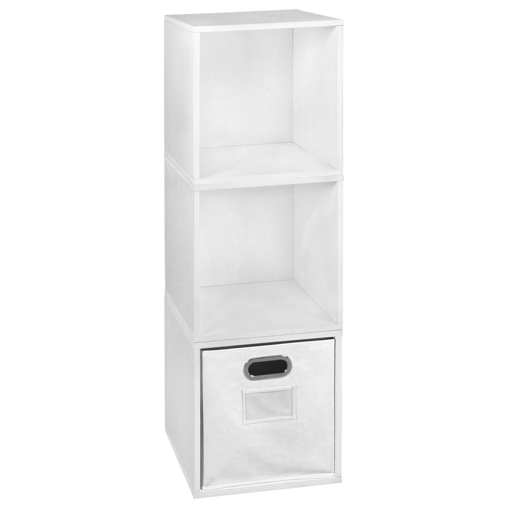 Regency Global Sourcing Niche Cubo 4-Piece Storage Set in White Wood Grain/White, , large