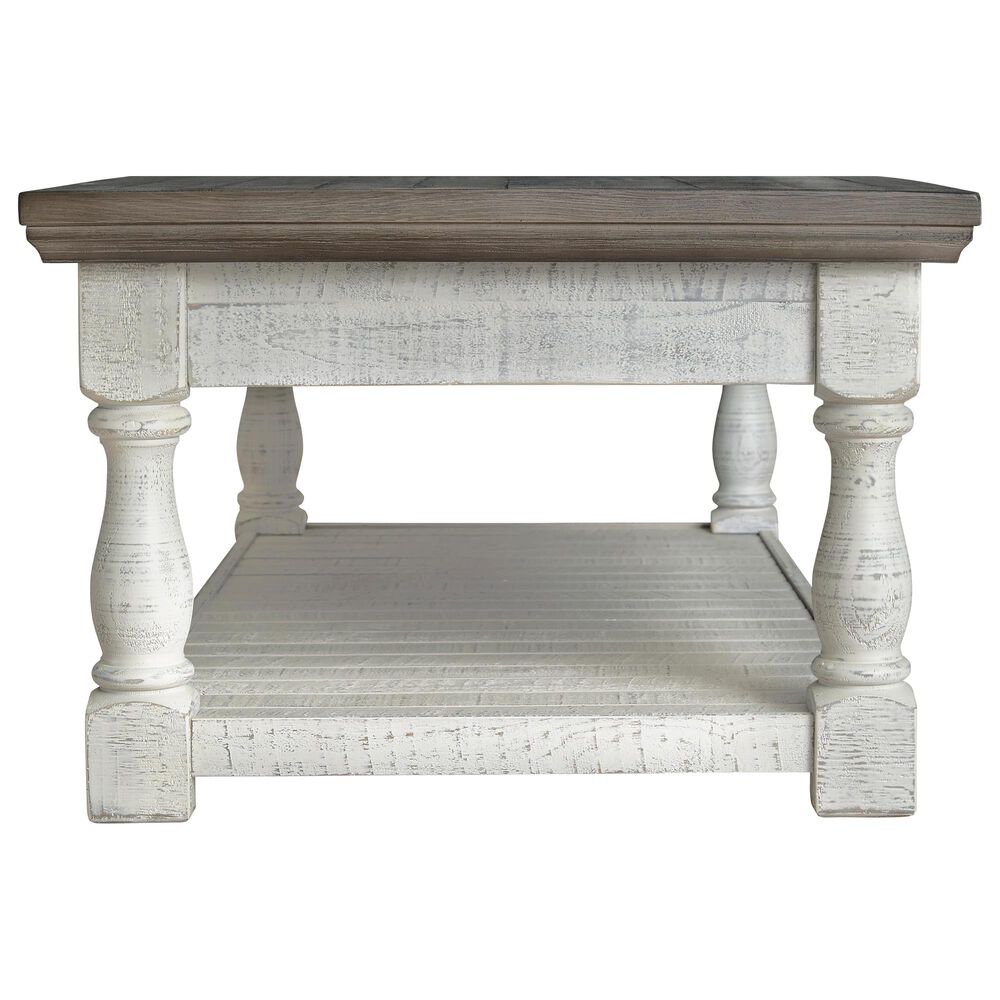 Ashley Havalance Lift Top Coffee Table in Weathered Gray and Vintage White, , large