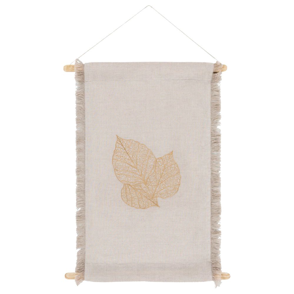 Surya Inc Leaf Wall Hanging in Ivory/Wheat, , large