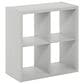 HOMLUX 4-Cube Reversible Open Back Bookshelf in Light Grey, , large