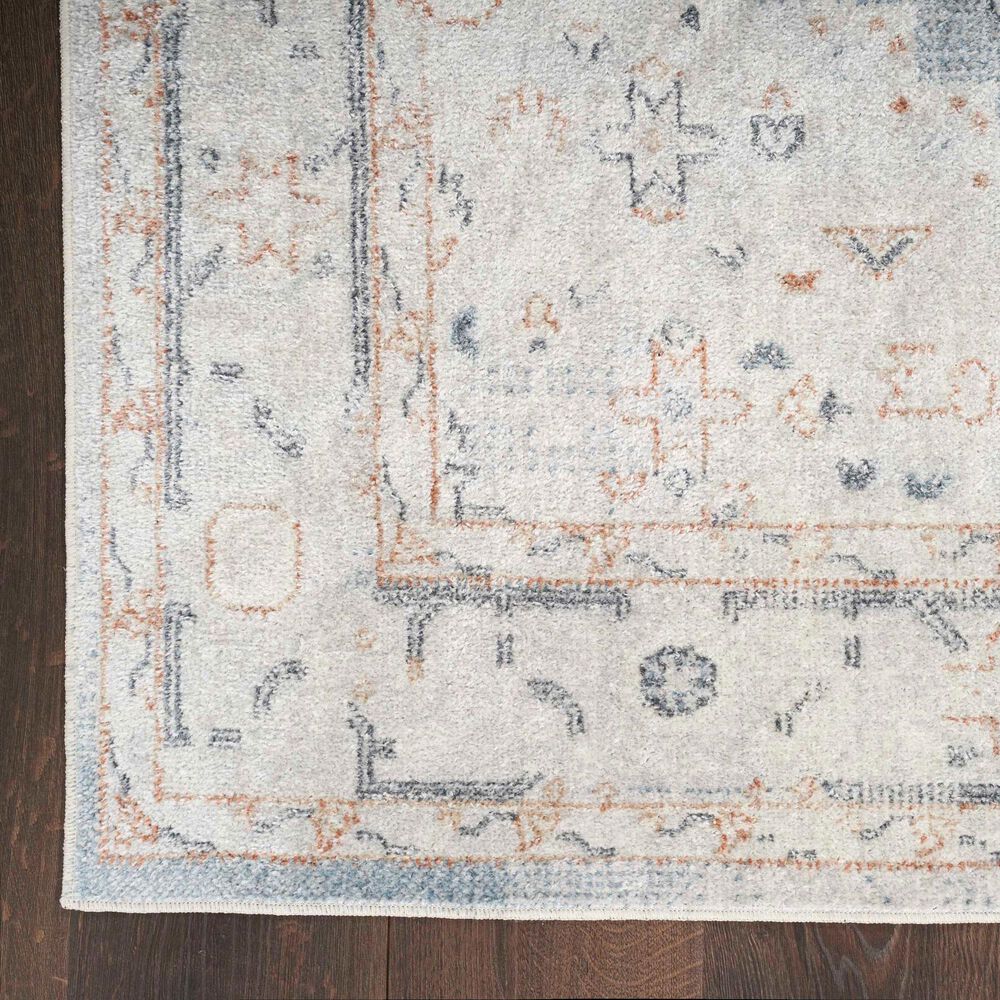 Nourison Astra Machine Washable 9&#39; x 12&#39; Light Blue Area Rug, , large