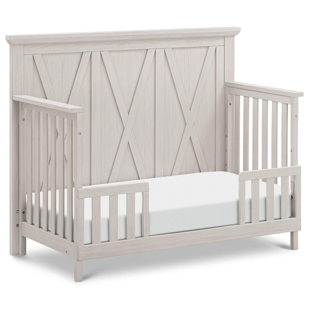DaVinci Emory Farmhouse 4-in-1 Convertible Crib in White Driftwood, , large