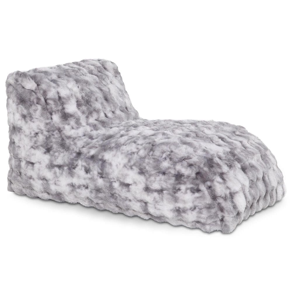Jaxx Raven Relaxer Chaise Lounge Bean Bag Chair in Phantom Grey, , large