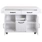 HOMLUX 44" Kitchen Island with Trash Can Storage Cabinet in White, , large