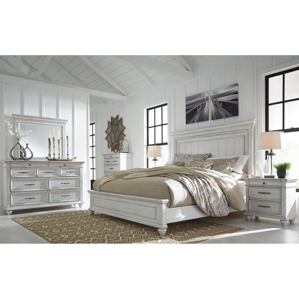 Ashley Kanwyn 3 Piece Queen Bedroom Set in Whitewash, , large