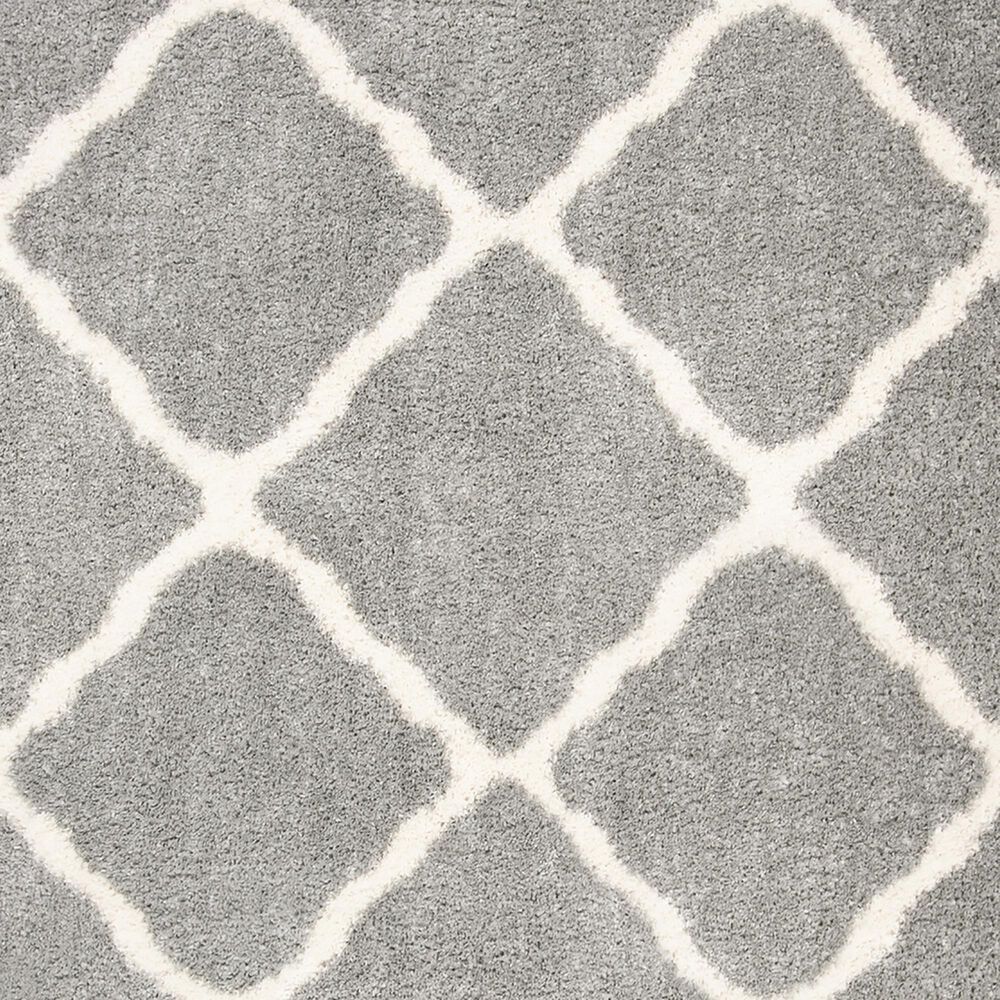Safavieh Parma Shag PMA521G 6&#39;7&quot; Round Grey and Cream Area Rug, , large