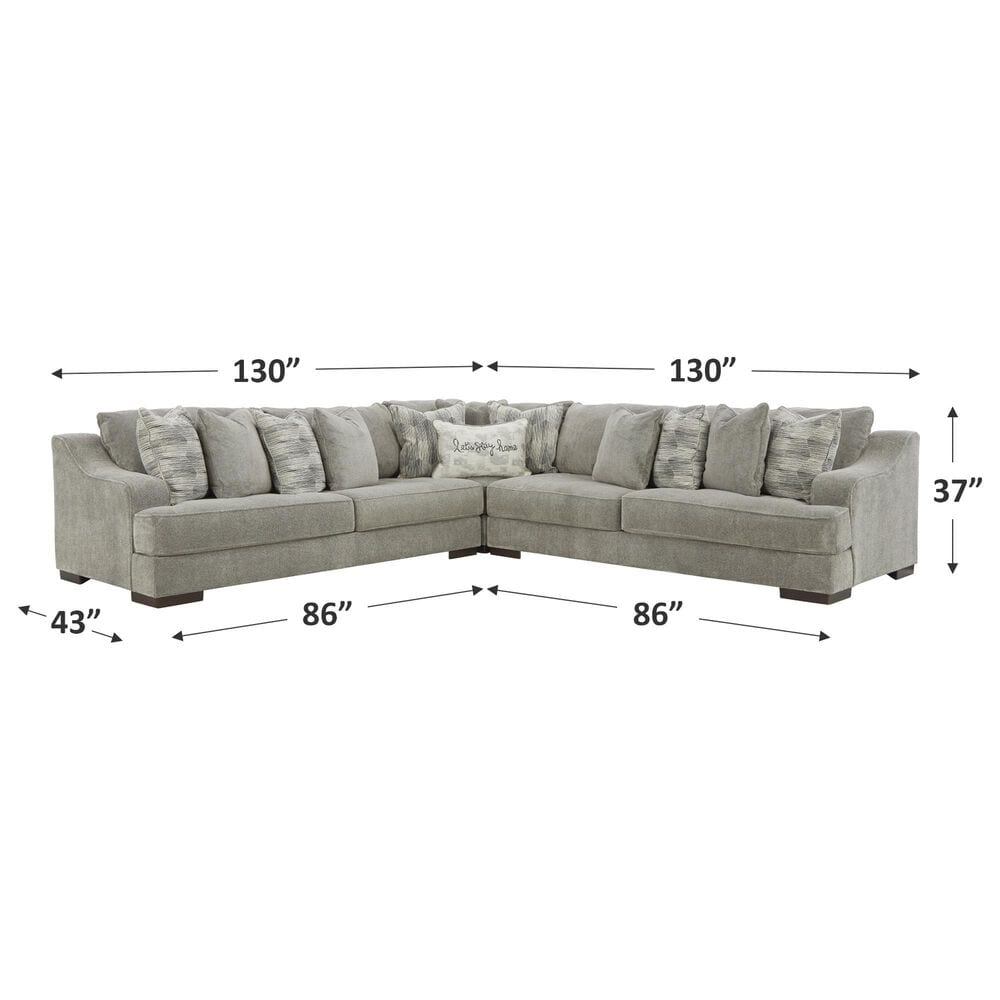Ashley Bayless 3- Piece Sectional in Bayless Smoke, , large