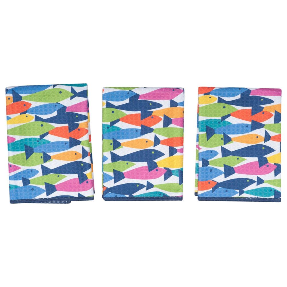 Once Again Home Fish Mighty Reversible Mini Towel in Multicolor (Set of 3), , large