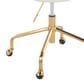 Lumisource Curvo Task Chair with White Cushion in Gold, , large