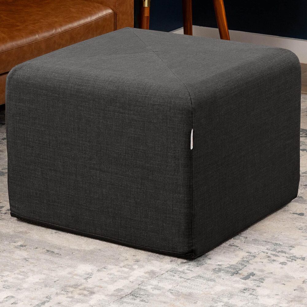 Jaxx Monroe Medium Ottoman in Ebony, , large