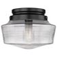Golden Lighting Holloway 1-Light Flush Mount in Matte Black, , large