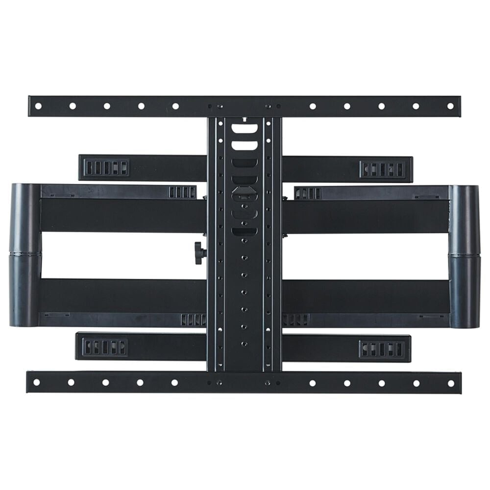 Sanus Full-Motion Wall Mount for 42" - 90" TVs in Black with Red 6' HDMI Cable and Black 7-Outlet Surge Protector Power Strip, , large