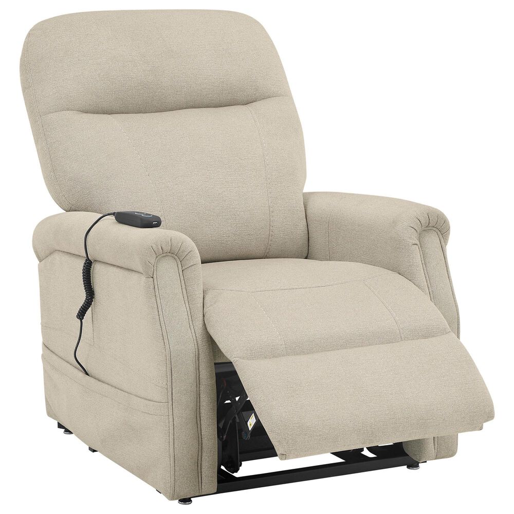 Steve Silver Rhodes Power Lift Recliner in Aspen Khaki, , large