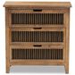 Baxton Studio Clement 3-Drawer Storage Cabinet in Medium Oak, , large