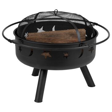 Flash Furniture 29" Firepit in Black, , large