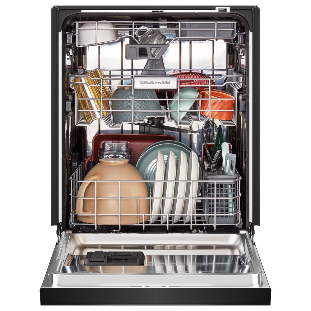 KitchenAid 24&quot; Built In Pocket Handle Dishwasher with Front Control in Black Stainless, , large
