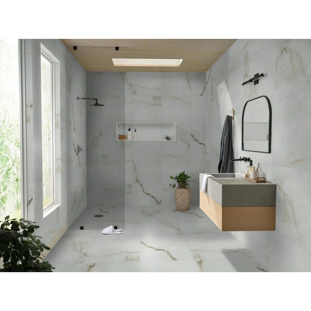 Shaw Astoria Oyster 23.5" x 23.5" Polished Porcelain Tile, , large