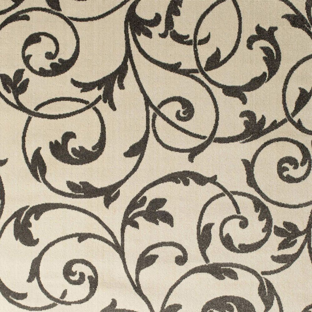 Central Oriental Terrace Tropic Macala 9&#39;10&quot; x 12&#39;10&quot; Snow and Stone Area Rug, , large