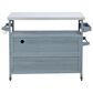 HOMLUX 50" Outdoor Kitchen Island in Grey Blue and Stainless Steel, , large