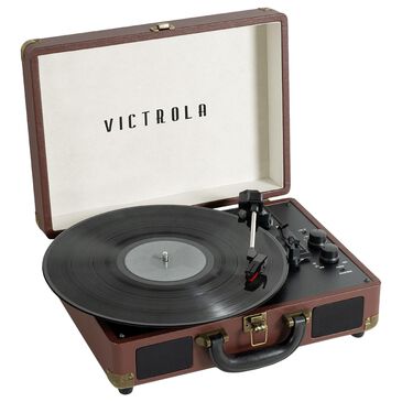 Victrola Journey+ Bluetooth Suitcase Record Player in Dark Brown, , large