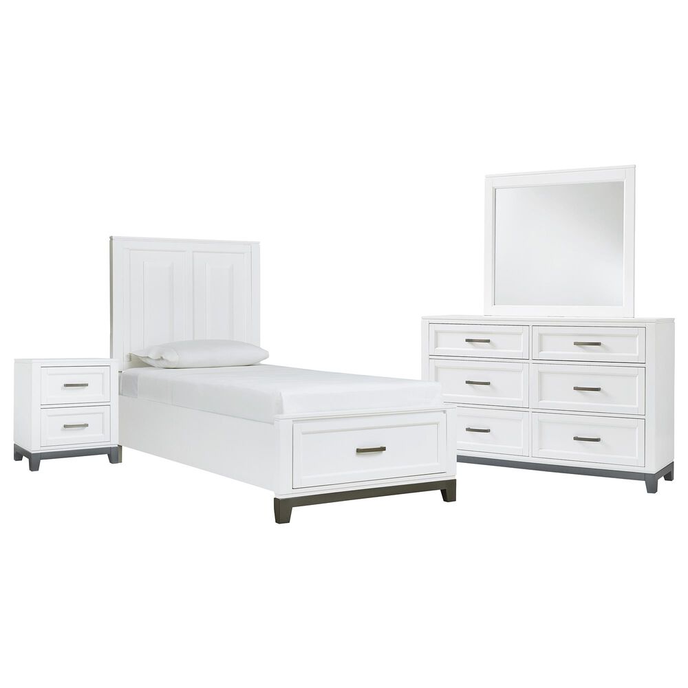 Signature Design by Ashley Brynburg 4 Piece Twin Bedroom Sets in White, , large