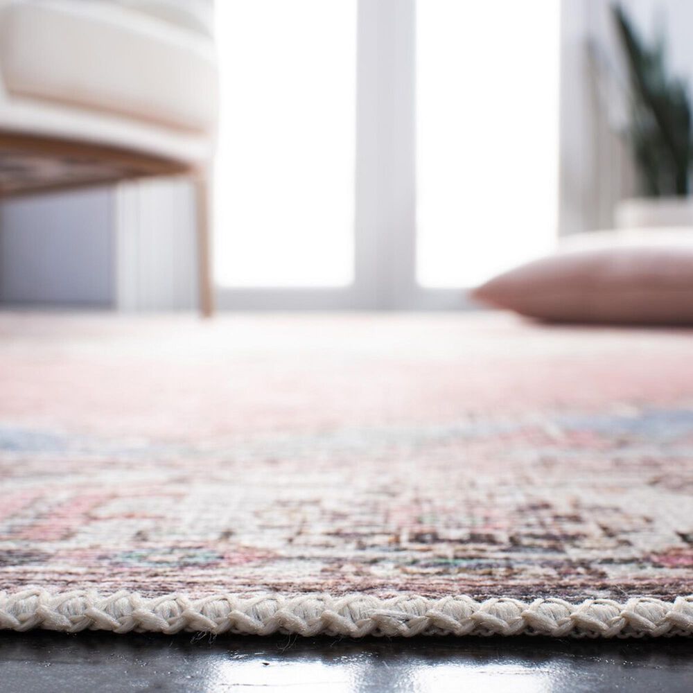 Safavieh Serapi 6&#39;7&quot; Square Ivory and Pink Area Rug, , large