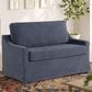 Lifestyle Solutions Harper Twin Convertible Sleeper Loveseat in Navy, , large