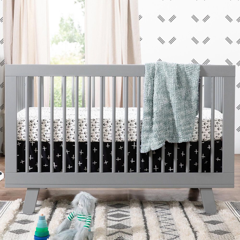 Babyletto Hudson 3-In-1 Convertible Crib and Toddler Conversion Kit in Grey, , large