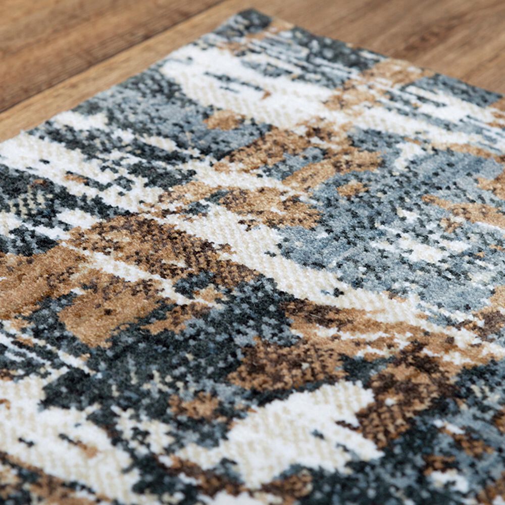 RIZZY Elite 10&#39; x 13&#39; Brown, Grey and Denim Area Rug, , large