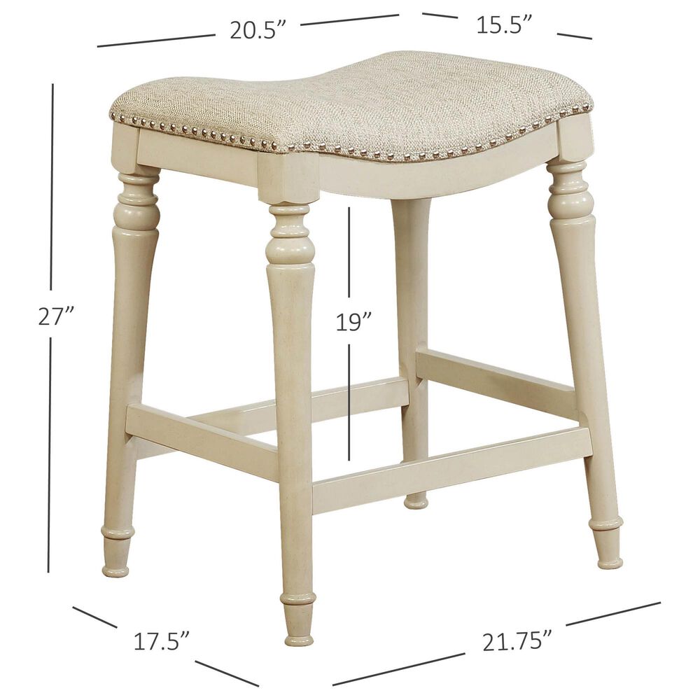 Linon Home Decor Hayes Counter Stool in Cream, , large