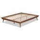 Baxton Studio Karine Queen Platform Bed Frame in Walnut Brown, , large