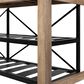 Mercana Stuart I Kitchen Island in Light Brown and Matte Black, , large