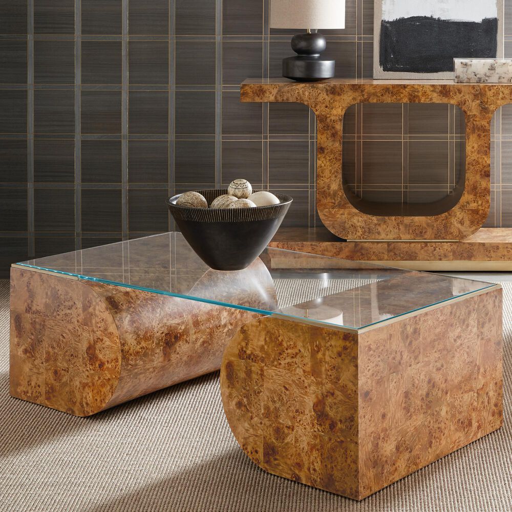 Hooker Furniture MelangeBurlesque Coffee Table in Gold and Clear, , large